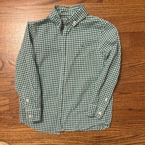 Boys Vineyard Vines Green Gingham Shirt size 5
